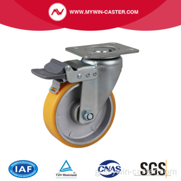 Μεσαίο 5 ιντσών 300Kg Πλάκα TPU Caster